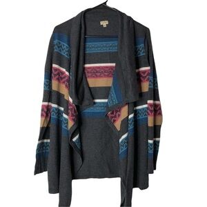 Chip &‎ Pepper Gray and Multi Stripe Cardigan Size S/M